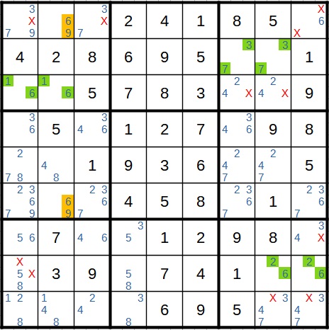 Sudoku Beispiel 2 Schritt 3